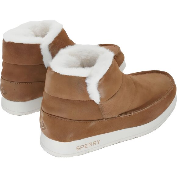 Sperry Women's Mocsider Bootie Winter Boot in Tan, Size 5 - Picture 3 of 6
